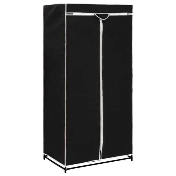 vidaXL klædeskab 75 x 50 x 160 cm sort