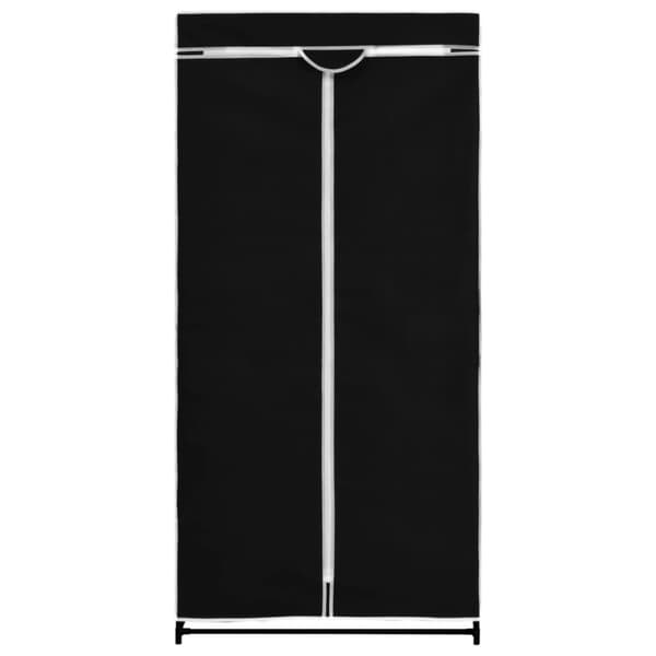 vidaXL klædeskab 75 x 50 x 160 cm sort