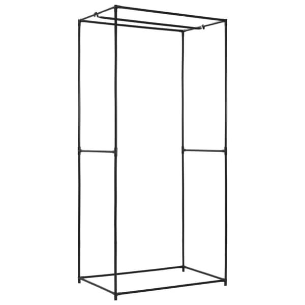 vidaXL klædeskab 75 x 50 x 160 cm sort