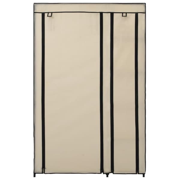 vidaXL foldbare klædeskabe 2 stk. 110 x 45 x 175 cm stof cremefarvet