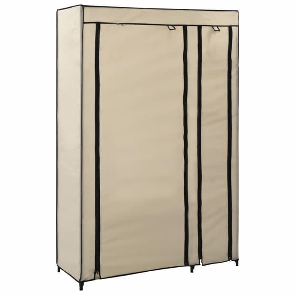 vidaXL foldbare klædeskabe 2 stk. 110 x 45 x 175 cm stof cremefarvet