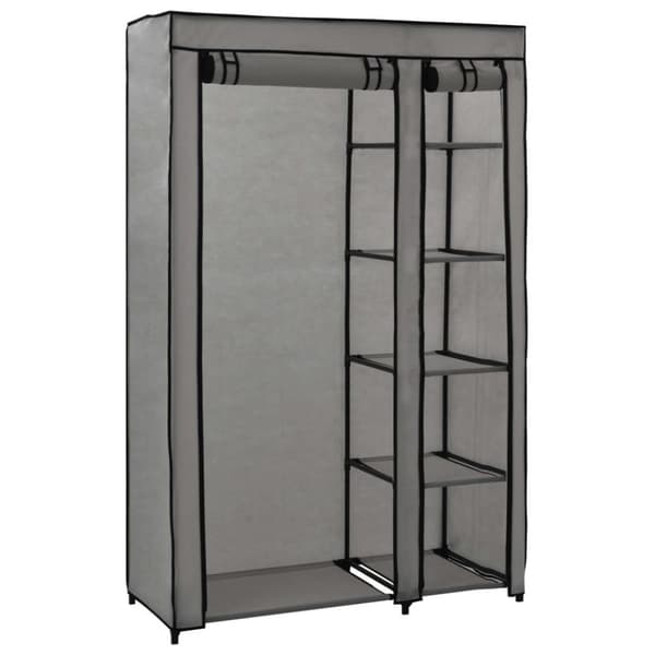 vidaXL foldbart klædeskab 110 x 45 x 175 cm stof grå