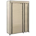 Miniatyrbillede 1 af 8: vidaXL foldbart klædeskab 110 x 45 x 175 cm stof cremefarvet