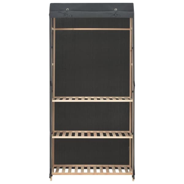 vidaXL klædeskab i 3 niveauer 79 x 40 x 170 cm stof grå