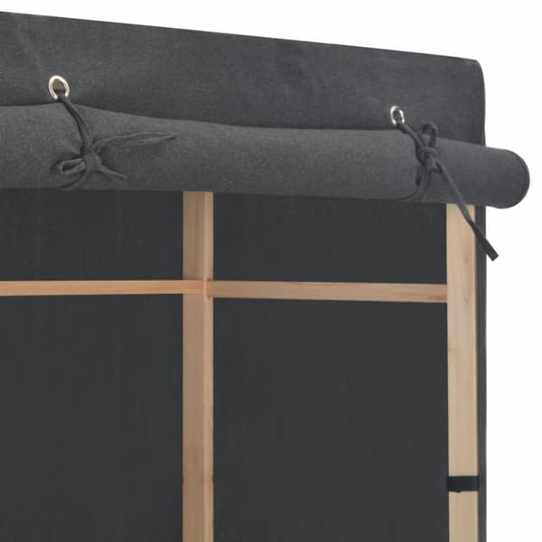 vidaXL klædeskab i 3 niveauer 110 x 40 x 170 cm stof grå
