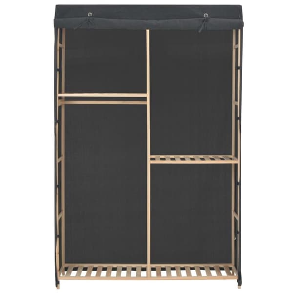 vidaXL klædeskab i 3 niveauer 110 x 40 x 170 cm stof grå