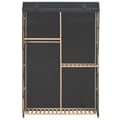 Miniatyrbillede 2 af 7: vidaXL klædeskab i 3 niveauer 110 x 40 x 170 cm stof grå