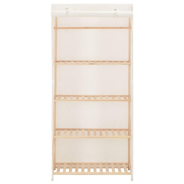 vidaXL klædeskab 79x40x170 cm stof hvid