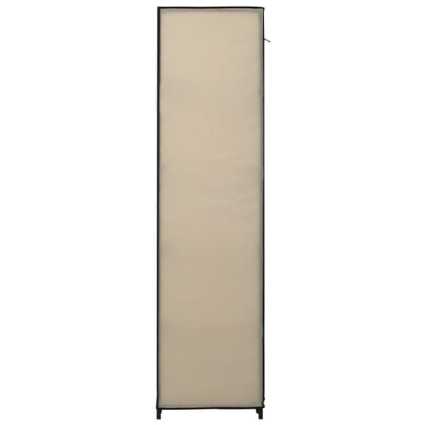 vidaXL Garderobeskap med rom og stenger krem 150x45x176 cm stoff