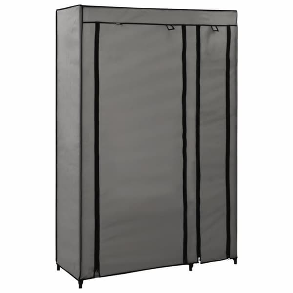 vidaXL Sammenleggbare garderober 2 stk grå 110x45x175 cm stoff