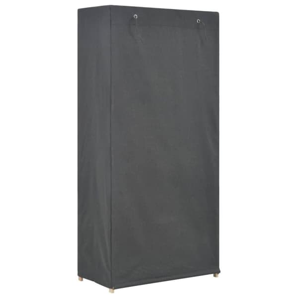 vidaXL Garderobeskap 3 etasjer grå 79x40x170 cm stoff