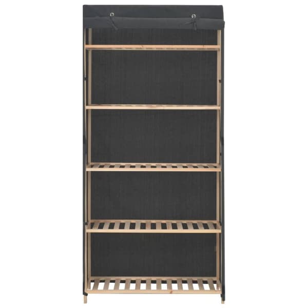 vidaXL Garderob 79x40x170 cm grå tyg