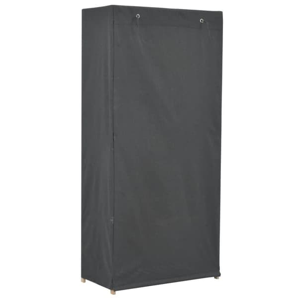 vidaXL Garderob 79x40x170 cm grå tyg