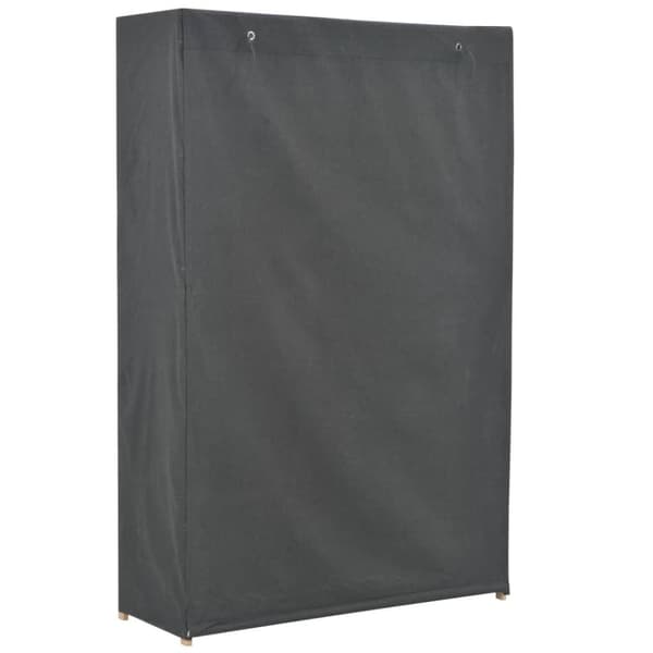 vidaXL Garderobeskap grå 110x40x170 cm stoff