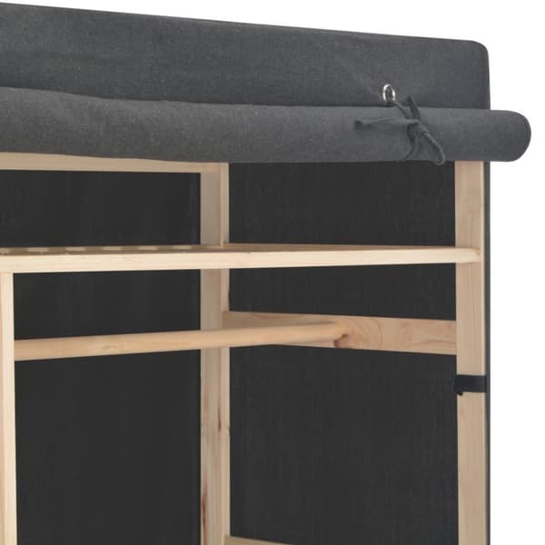 vidaXL Garderobeskap grå 110x40x170 cm stoff