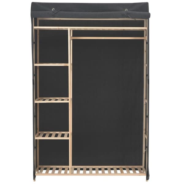 vidaXL Garderobeskap grå 110x40x170 cm stoff