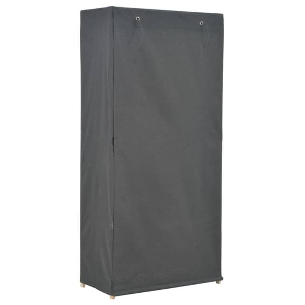 vidaXL Garderobeskap grå 79x40x170 cm stoff