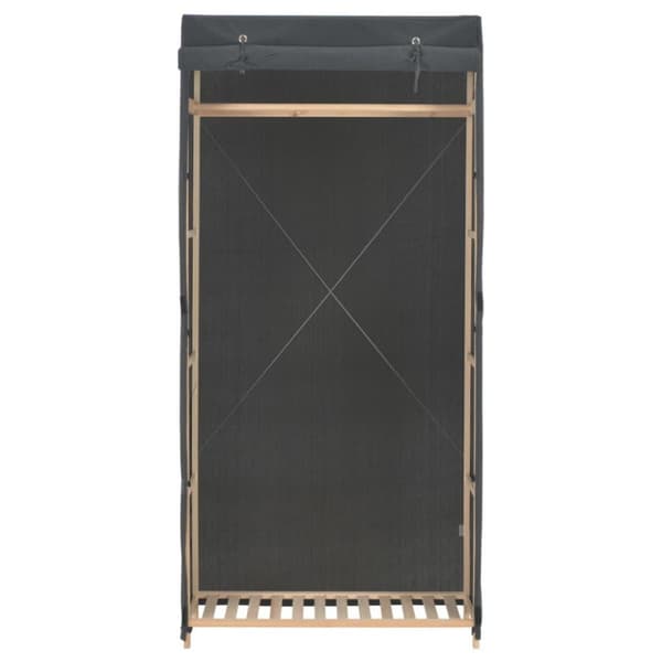 vidaXL Garderobeskap grå 79x40x170 cm stoff