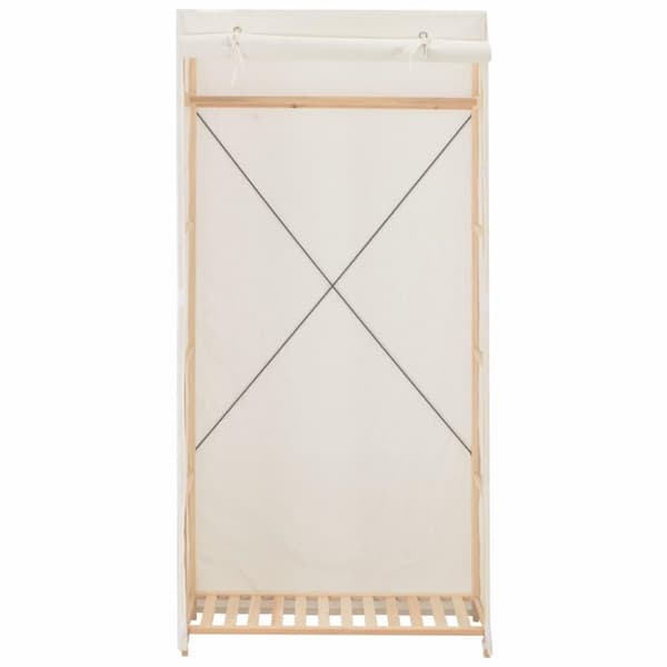vidaXL Garderobeskap hvit 79x40x170 cm stoff