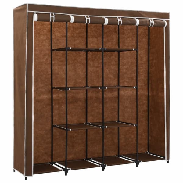 vidaXL klædeskab med 4 rum 175 x 45 x 170 cm brun