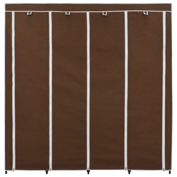 vidaXL klædeskab med 4 rum 175 x 45 x 170 cm brun