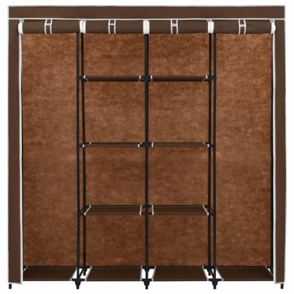 vidaXL klædeskab med 4 rum 175 x 45 x 170 cm brun