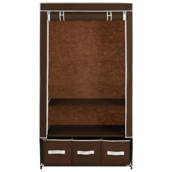 vidaXL klædeskab 87 x 49 x 159 cm stof brun
