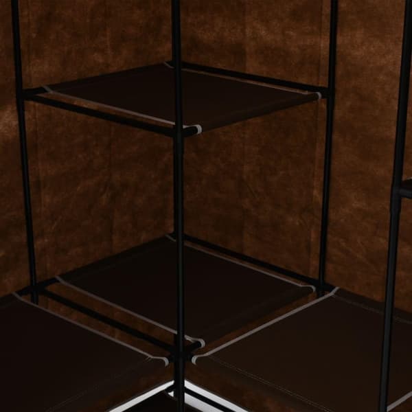 vidaXL Kulmavaatekaappi ruskea 130x87x169 cm