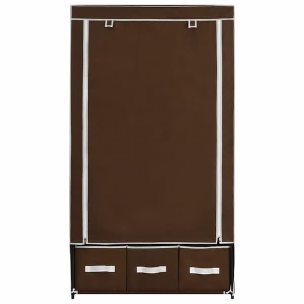 vidaXL Garderob brun 87x49x159 cm tyg