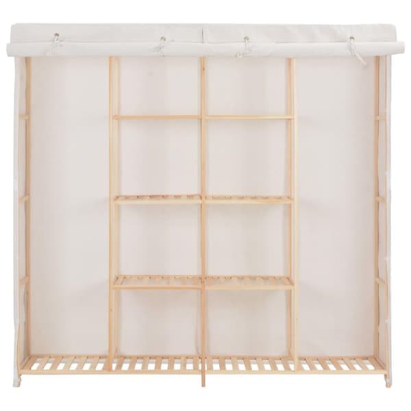 vidaXL Garderob 173x40x170 cm vit tyg