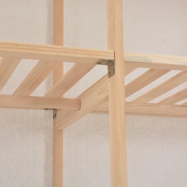 vidaXL Garderobeskap hvit 200x40x170 cm stoff