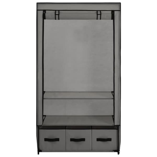 vidaXL Garderobe grå 87x49x159 cm stoff