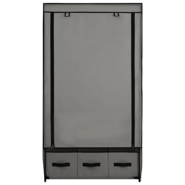 vidaXL Garderobe grå 87x49x159 cm stoff