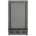 Miniatyrbilde 5 av 9: vidaXL Garderobe grå 87x49x159 cm stoff