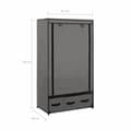 Miniatyrbilde 8 av 9: vidaXL Garderobe grå 87x49x159 cm stoff