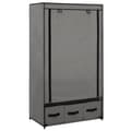 Miniatyrbilde 1 av 9: vidaXL Garderobe grå 87x49x159 cm stoff