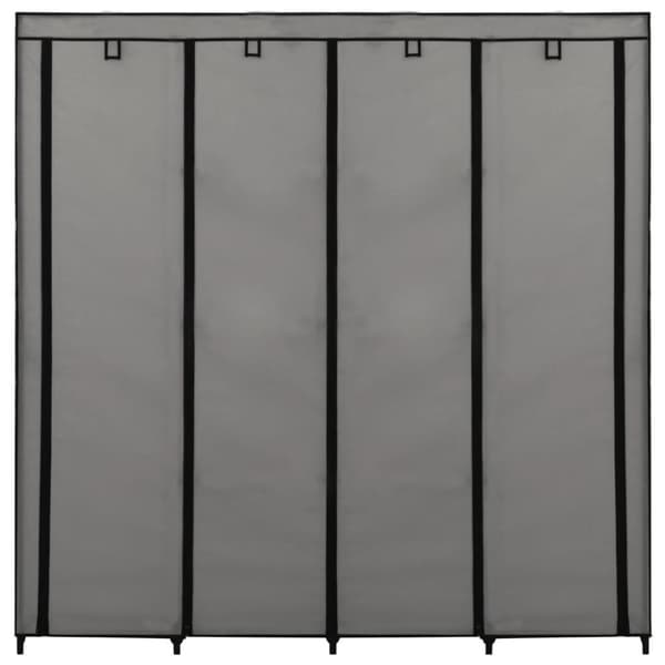 vidaXL klædeskab med 4 rum 175 x 45 x 170 cm grå