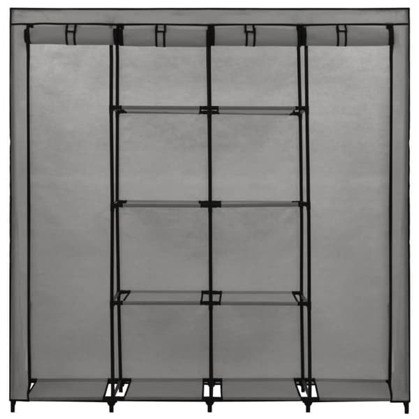 vidaXL klædeskab med 4 rum 175 x 45 x 170 cm grå