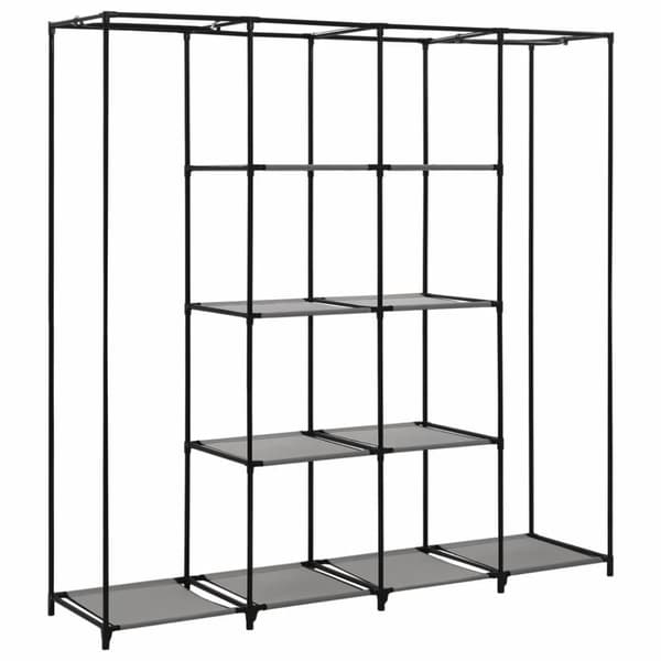 vidaXL klædeskab med 4 rum 175 x 45 x 170 cm grå