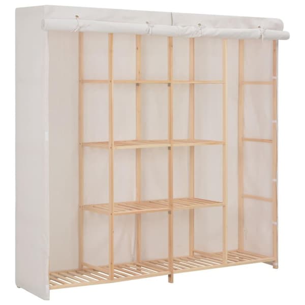 vidaXL klædeskab 173 x 40 x 170 cm stof hvid