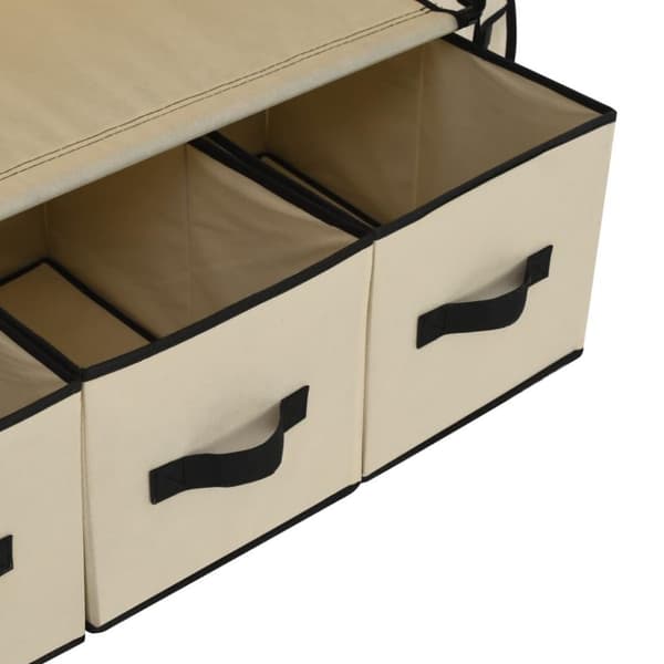 vidaXL klædeskab 87 x 49 x 159 cm stof cremefarvet
