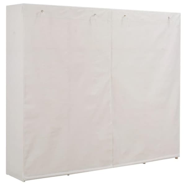 vidaXL klædeskab 200 x 40 x 170 cm stof hvid