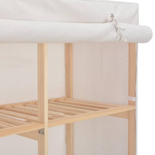 vidaXL klædeskab 200 x 40 x 170 cm stof hvid