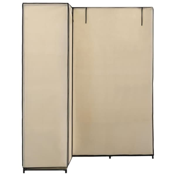 vidaXL hjørneklædeskab 130x87x169 cm cremefarvet