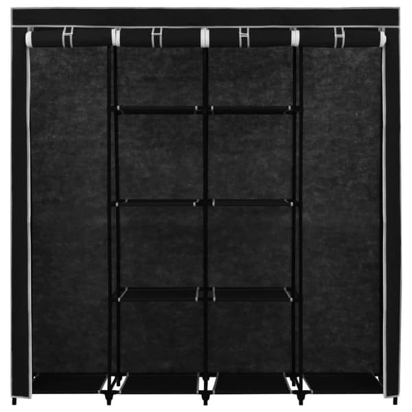vidaXL klædeskab med 4 rum 175 x 45 x 170 cm sort