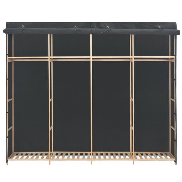 vidaXL klædeskab 200 x 40 x 170 cm stof grå