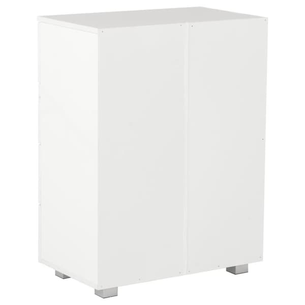 vidaXL Skjenk høyglans hvit 60x35x80 cm sponplate
