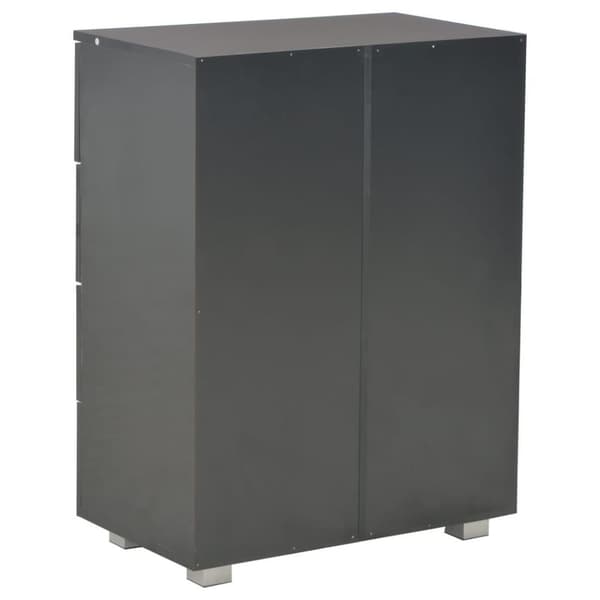 vidaXL kommode 60x35x80 konstrueret træ sort højglans