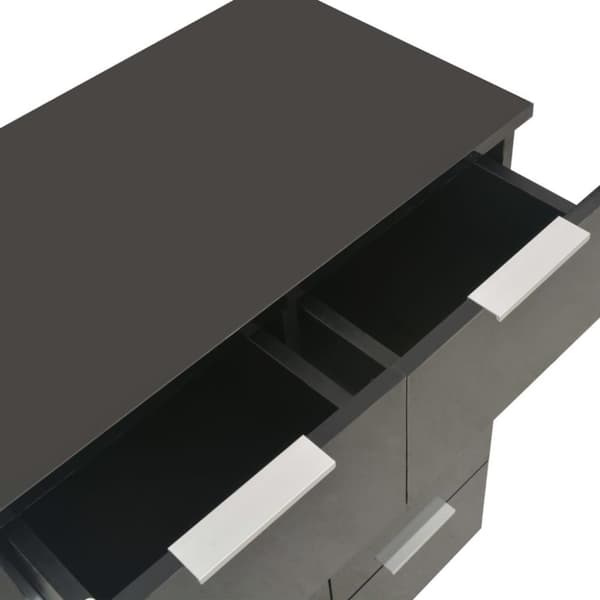 vidaXL kommode 60x35x80 konstrueret træ sort højglans