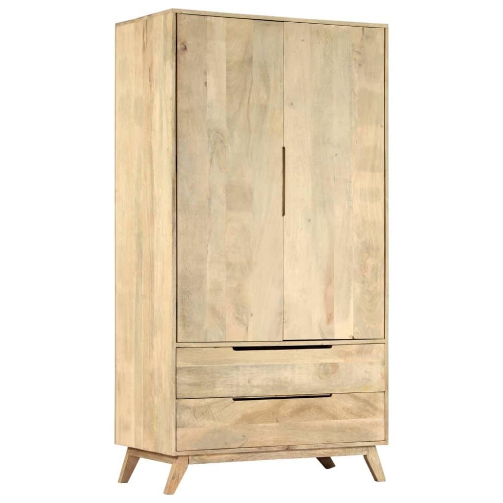 vidaXL Garderob 100x55x190 cm massivt mangoträ